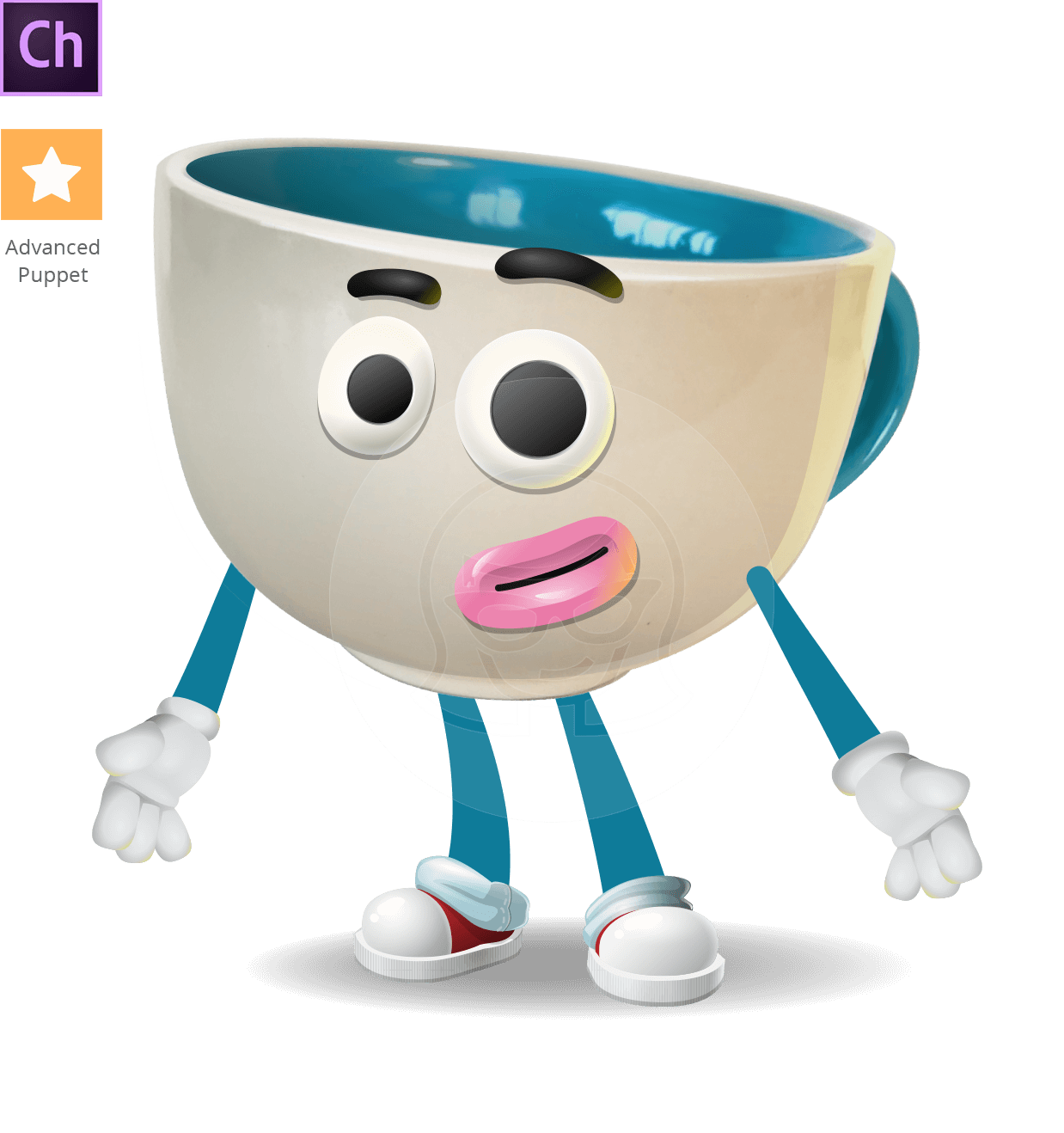 Cute Coffee Cup Character Animator Puppet